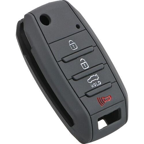 Car Key Cover For KIA Rio Sportage 2016 Ceed Sorento Cerato K2 K3 K4 K5 Key Protect Bag 4 Button Silicone Rubber Car-styling