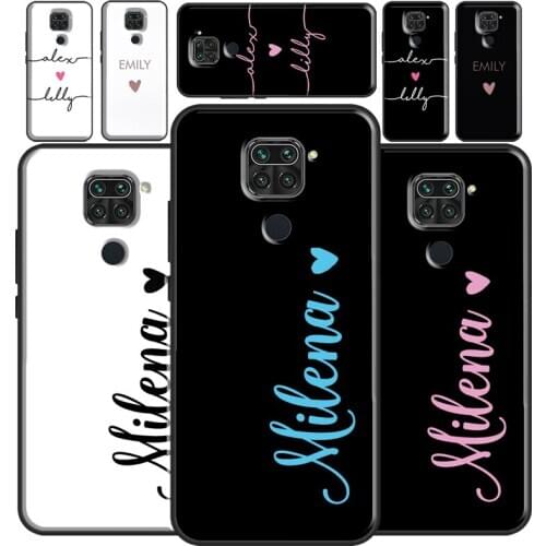 CUSTOM HANDWRITTEN NAMES WEDDING For Redmi Note 10 Pro Case For Redmi Note 9 8 Pro 7 8T 9S Cover For Redmi 9 9C 9A 9T 7A 8A