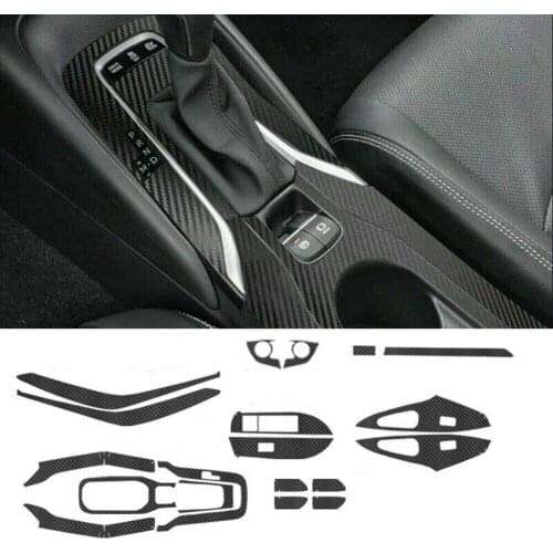 CITALL 1 Set Car Interior Door Handle Center Console Steering Wheel Gear Panel Sticker Kits Fit for Toyota Corolla 2019 2020 LHD