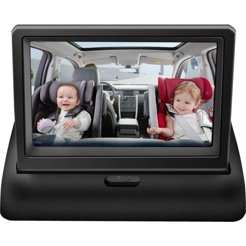 Baby Car Mirror Car Back Seat Safety View Rear Ward Facing Car Interior Baby Kids Monitor Reverse Mirror Night-vision Camera