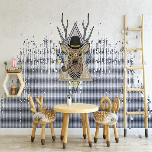Milofi custom 3D modern abstract elk large TV bedroom background wallpaper mural