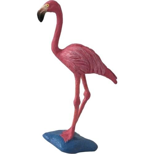 2Pcs Artificial Flamingo Birds Figurine Animal Statue for Indoor & Outdoor Decor