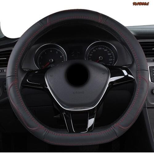 KAHOOL Leather Car Steering Wheel Cover For Isuzu D Max Trooper Rodeo Mux Ertiga APV Ignis Edition SX4