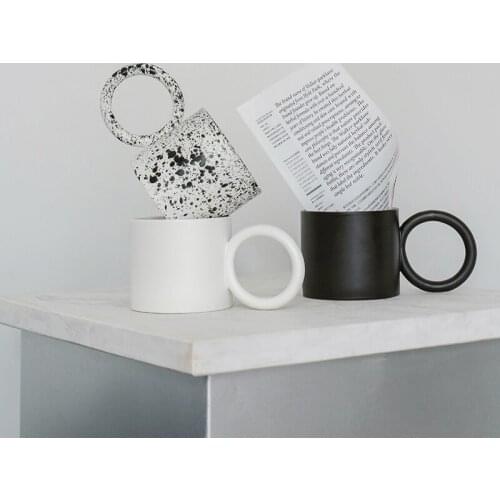Japanese-style Coffee Cups Original Beautiful Large Espresso Mugs Brand Designer Ceramic Tea Mug Fun Office Drinking Big Ear Cup