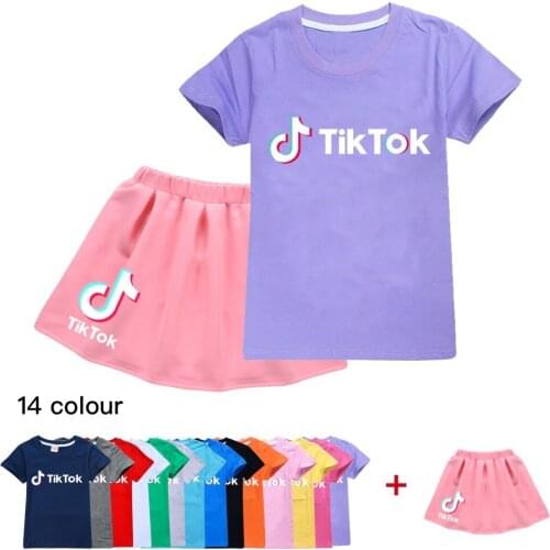 TIK TOK Girls Dresses Outfits Birthday Party Baby Girl Clothes Princess Cartoon Baby Kids Dress Children Clothing Sets
