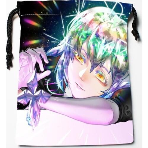 New Houseki no Kuni Drawstring Bags Dust-Proof Fashion Print Storage Bags Boys Girls Birthday Gift Bag Size 18X22cm