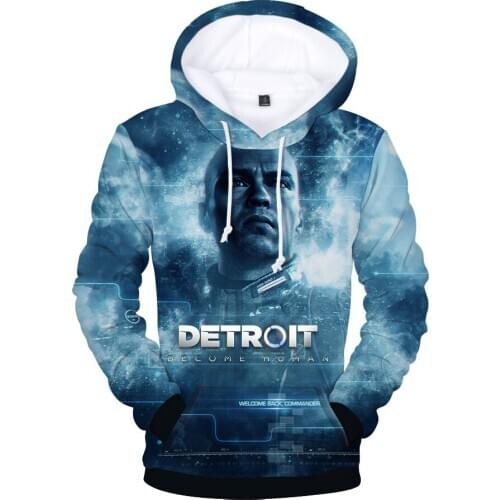 Trendy Games Detroit Become Human 3D Print Hoodies Sweatshirts Men/Women KARA Uniform Autumn Hoodie Fashion Print Clothes Tops