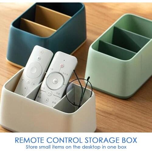 Desktop Remote Control Storage Box Multi Grids Storage Container Sundries Organizer For Home Storage Boxes
