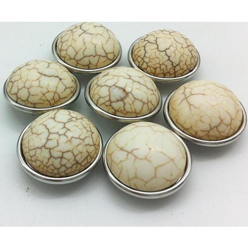 T208 new Turquoise Natural stone snap button for bracelet OEM, ODM