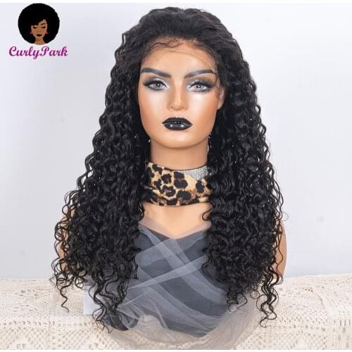 Deep Part 5*5 Lace Closure Wig 150% Density Curly Human Hair Wigs Longest Hair Propotion Brazilian Remy Human Hair