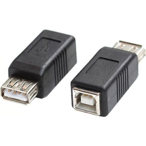 New Coming USB 2.0 type A Female to type B Male Printer Scanner Adapter Converter Connector Nickle-Plated Adapter Electronics