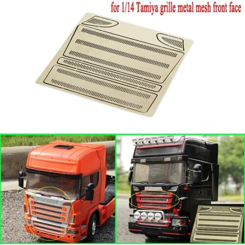 Grille Metal Mesh Front Face for 1/14 Tamiya RC Truck Car SCANIA R730 R470 R620 Diy Parts