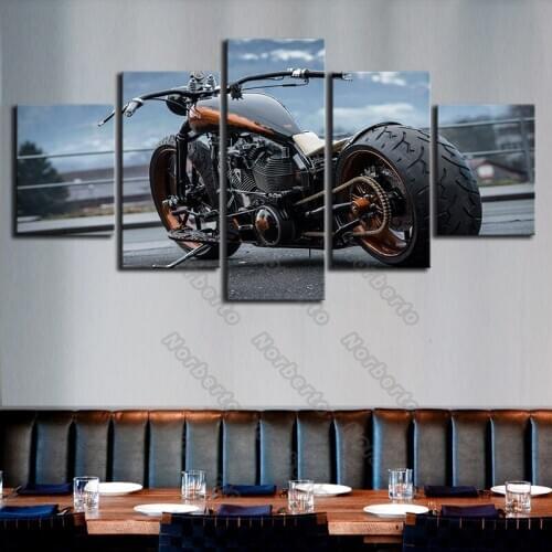 Retro and Nostalgic Frameless Canvas Painting Wall Poster Luxury Retro Motorcycle Sports Car Pictues for Home Rooms Wall Decorat