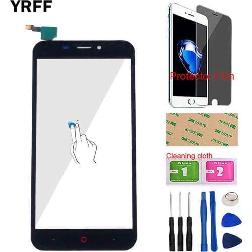 Phone Touch Screen For Doopro P2 Touch Screen Touch Plane Front Glass Digitizer Lens Sensor Tools 3M Glue Protector Film
