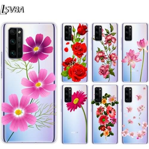Love Fresh Flowers Silicone Cover For Honor 30 30i 10i 30S V30 V20 9N 9S 9A 9C 20S 20E 20 7C Lite Pro Phone Case