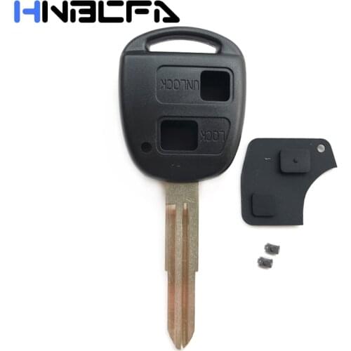 2 Buttons For Toyota Yaris Corolla Tarago Camry Prado Replacement Car Remote key Shell Cover with Rubber Button Pad/Switch/Blade