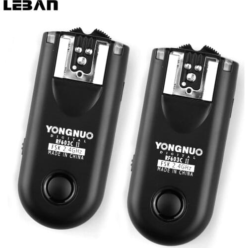 YONGNUO 2pcs RF-603C II Flash Trigger Single Transceivers Set Shutter Release for Canon