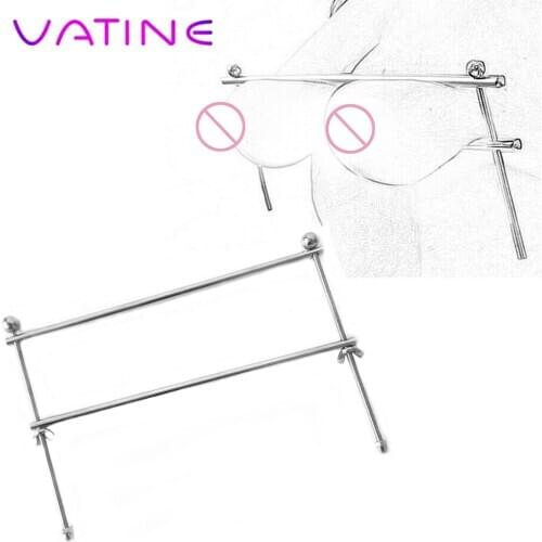 VATINE Sex Toys For Couples Flirt Nipple Clamps Stainless Steel Adjustable Breast Stimulate Torture Nipple Clamps Bondage Set