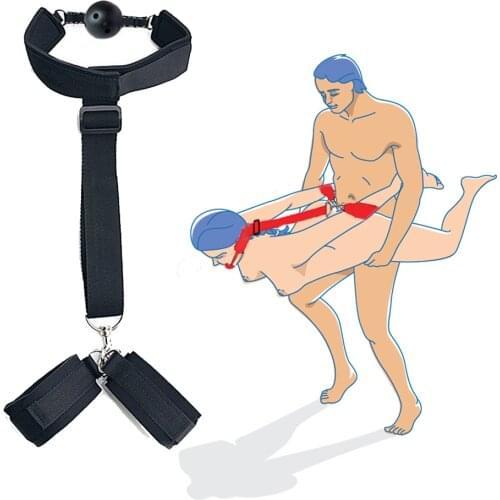 Adult Erotic Toy Handcuffs & Ankle Cuffs Gag Ball Sex Game Bdsm Bondage Harness Sex Toys For Women Chastity Accessories Sex Shop