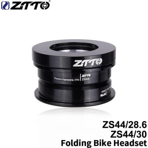 ZTTO Folding Bike Headset ZS44 Headset 44mm Steering 1-1/8 28.6mm Straight Tube Mountain Bike Low Profile Semi-integrated F4444S