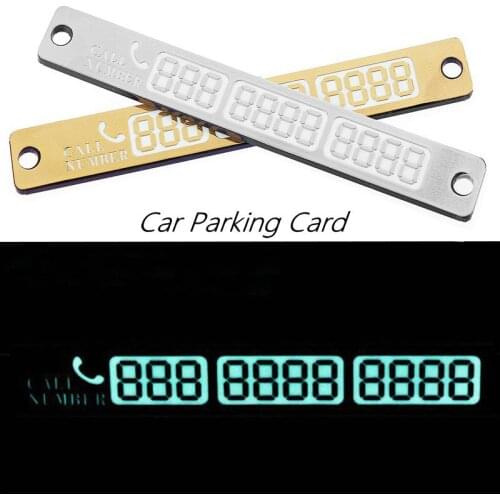 1 Pcs Car Styling Temporary Car Parking Card Telephone Number Card Notification Night Light Sucker Plate Phone Number Card