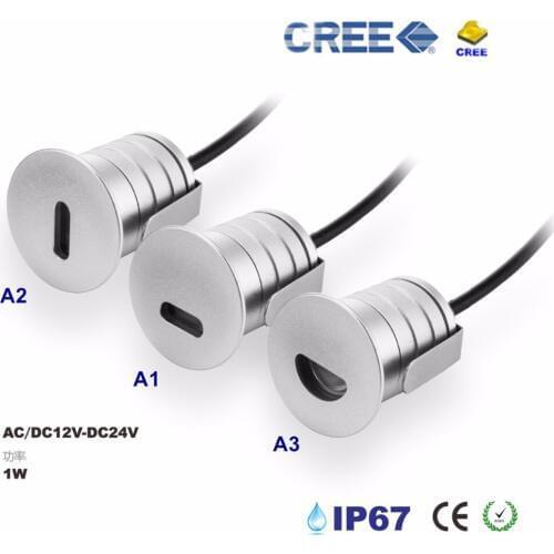 1W 12pcs/lot 12Vdc 24Vdc Cree chip Recessed LED Step Stair Light Wall Lamp Porch Pathway SpotLight Patio Corner Deck Lighting