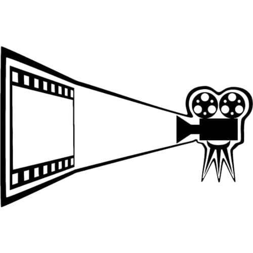 17.3cm*11cm Cinema Movie Personality Decor Decals Vinyl Stickers Black/Silver S3-6154