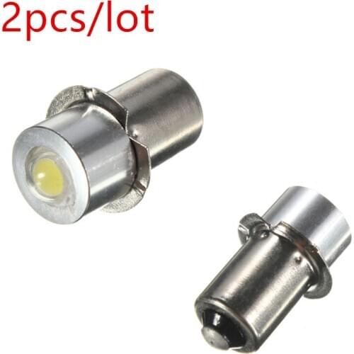 2pcs/lot DC 3V P13.5S 1W White Flashlight Replacement LED Bulb Emergency Lantern Work Light Lamp Support Dropshipping