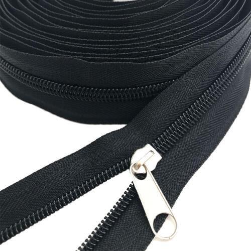 10 Meter 5# Yard Zippers with Bulk Zipper Sliders Zipper Pulls For DIY Sewing Garment,Clothes,Jackets Accessories