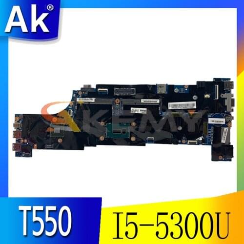 Akemy For 48.4AO12.011 Applies To Lenovo Thinkpad T550 W550S P50S Laptop Motherboard CPU I5 5300U GT940M 2G DDR3 100% Test