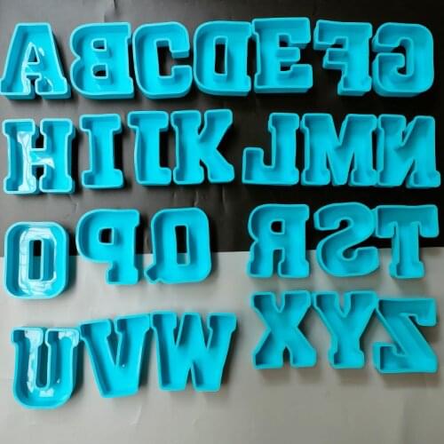 10inch Jumbo Letter Mould 3D Big Size 26 English Letters Silicone Molds Alphabets Silicone DIY Tools Resin LED Lamp