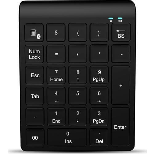 27 Keys Bluetooth Wireless Numeric Keypad Mini Numpad With More Function Keys Digital Keyboard For Pc Accounting Tasks