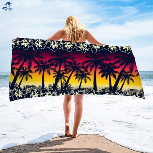 PHAYON Ethnic Tree Print Kids Beach Towel Plush Ultra Soft Super Absorbent Bathroom Bath Towel Microfiber Large Camping Travel