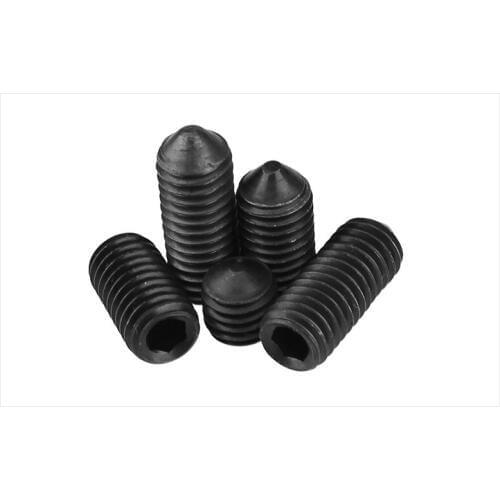 DIN914 12.9 carbon steel Point end set screws face hexagon set screws black M2.5 M3 M4 M5 M6 M8 M10 M12 headless machine meters