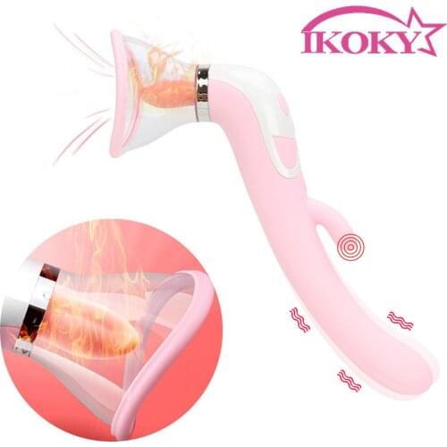 Sucking Dildo Vibrator Licking Clit Nipple Massager Clitoris Stimulation Sex Toys for Women Multi Speed Flirting Erotic Adult