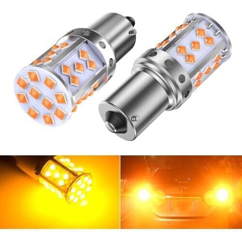 A pack 1156 BAU15S PY21W BA15S P21W LED Lamp T20 7440 W21W W21/8W For Car Turn Signal Lights Reverse light DC12V Orange