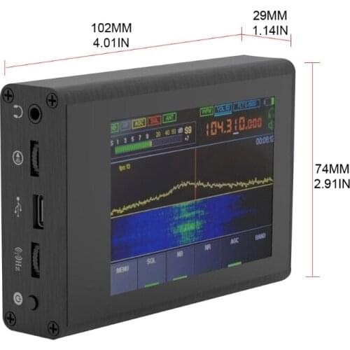 066E 50KHz-200MHz Malachite SDR Shortwave Radio Malahit DSP 3.5 Inch Press DSP SDR HAM Receiver Radio Noise Rreduction