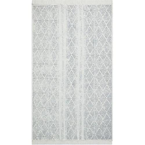 Carpet Aria Grey Gray Washable Cotton Double-Sided Rugs 80x150 cm, Home Furnishings