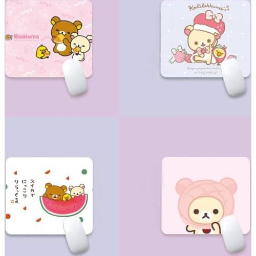 Cute Rilakkuma Bear Keyboards Mat Rubber Desk Mat edge native rubber special game mouse pad polyethylene table mat non slip