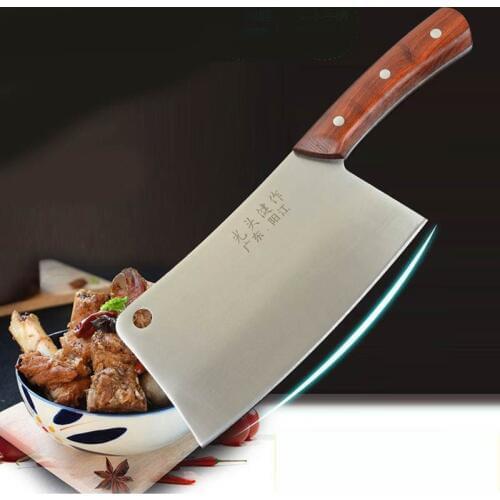 Free Shipping 720g Thicken Forged Steel Chef Kitchen Knife Professional Chop Bone Knives Hard Food Meat Slicing Butcher Knife