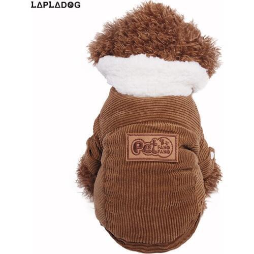 LAPLADOG Winter Warm Pet Dog Clothes for Small Medium Dogs Down Jacket Thick Cotton Cat Puppy Coat Clothing for Chihuahua