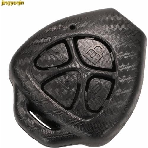 Jingyuqin Remote Car Key Case For Toyota Avlon Crown Corolla Camry RAV4 Reiz Yaris Prado 4 Buttons ABS Carbon Matte Cover