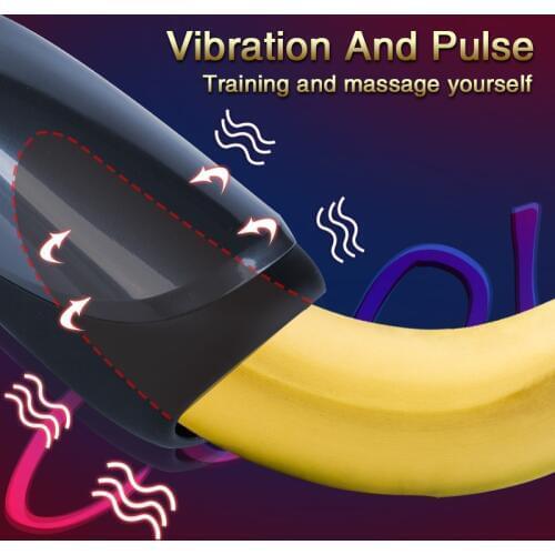 Men Masturbator Cup Vibrator Sex Toy For Adult Male Glans Penis Stimulation Electric Penis Vibrator Simulate Deep Throat Sex Toy