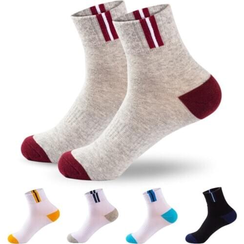 10Pcs=5Pairs Men Socks Cotton Business Dress Socks Mesh Breathable Spring Summer Autumn Fashion Casual Sport Socks EU39-44 Meias