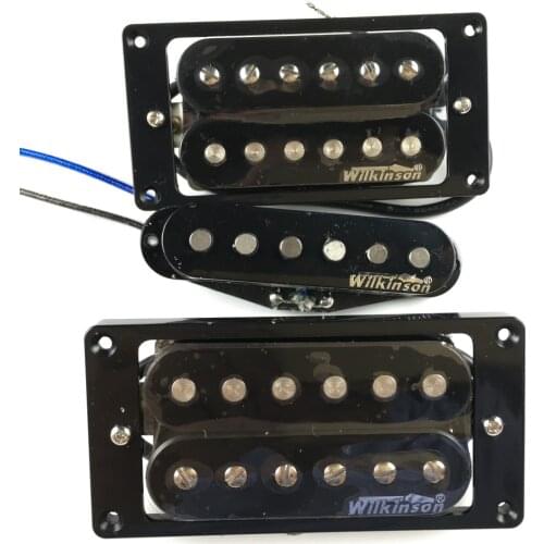 NEW Wilkinson Humbueker Double Row Open Electric Guitar Humbueker Pickups Set Black Made IN Korea