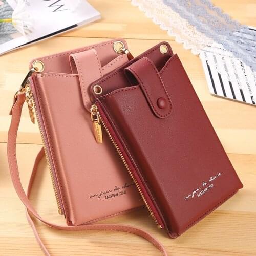 2021 New Design Pu Leather Womens Bag Samll Messenger Bag One Shoulder Money Card Holder Mobile Wallet for Girls Ladies