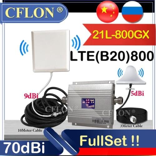 New!! Europe 4G Cellular Amplifier Band20 LTE 800MHz 4g Network Mobile Signal Booster repeater gsm 4g Cellphone cellular antenna