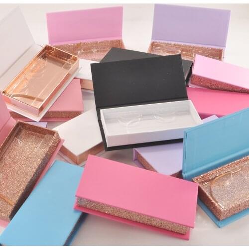 Wholesale False eyelash packaging box Custom Logo lash boxes packaging fake 3d mink lashes Faux Cils Rectangle empty case bulk