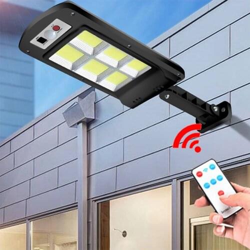 Outdoor Super Bright 240 Leds Solar Remote Control Wall Light Street Lamp Motion Sensor Built in Long Battery Life Wall Light