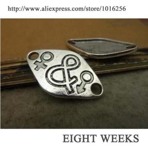 Zinc alloy pendant jewelry accessories diy handmade material charms boys and girls 20*32mm connection